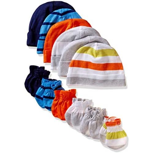 Onesies Brand Unisex Baby 12-piece Cap and Mitten Set