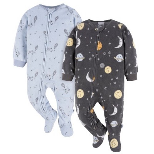 Gerber Baby & Toddler Boys' Blanket Sleeper, 2-Pack, Color: Space, Size: 0-3m