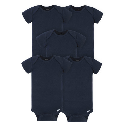 Gerber Baby Girl or Boy Gender Neutral Onesies Brand Cotton Rib Bodysuits, 5-Pack