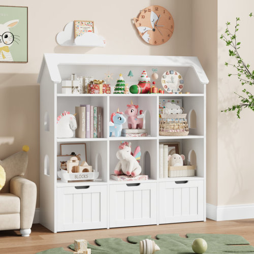 Harper Orchard Kids' Dollhouse Bookcase for Playroom, Living Room, Toy Storage "& Reviews" | Wayfair