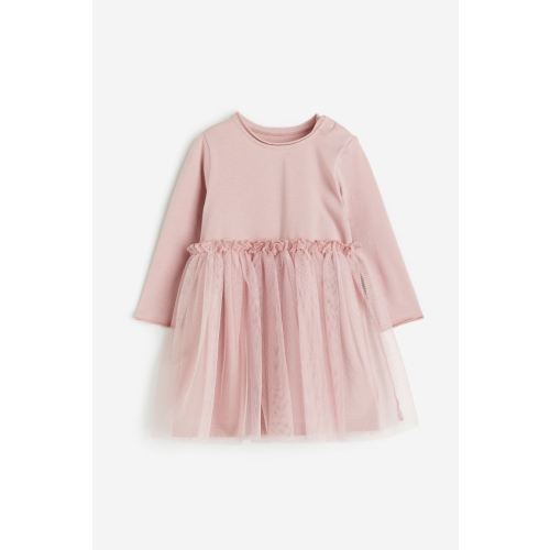Tulle-skirt Jersey Dress