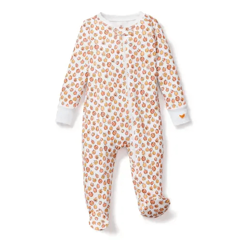 Baby's Pima Romper in Pumpkin Patch