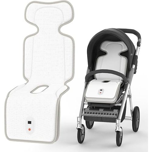 Bella's Friends Baby Stroller Cooling Pad with 2 Built-in Blower Up to 10H MAX 10000 mAh Rechargeable 3 Speed Adjustable Car Seat Liner Cooling Cushion for Toddler Outdoors Summer Baby Essentials