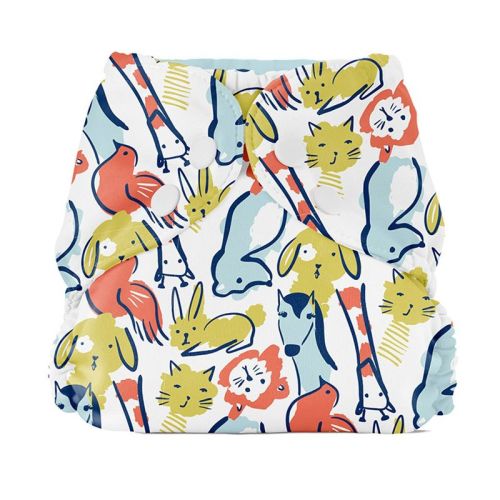 Esembly Cloth Diaper Outer Reusable Diaper Cover & Swim Diaper - (Select Pattern and Size), Color: Fuzzy Friends, Size: Size 1