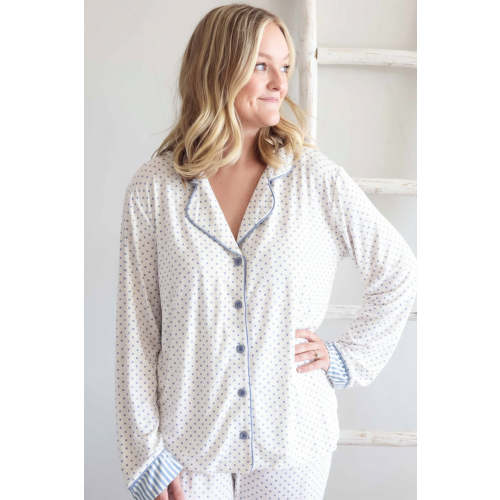 Women's Two Piece Flare Lounge Set in Snuggle Spots | Caden Lane