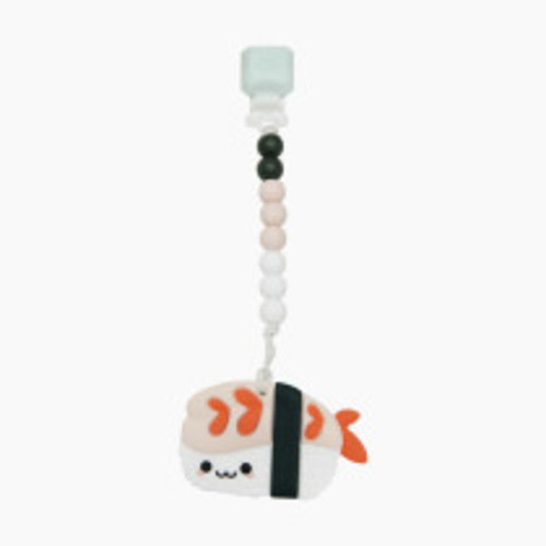 Loulou Lollipop Silicone Teether with Metal Clip - Ebi Shrimp