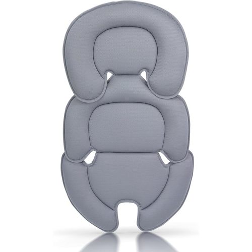 Infant Car Seat Insert, Car Seat Head and Body Supports for Babies, Soft Car Seat Insert Cushion Pad Suit for Infant Car Seats and Baby Strollers(Grey)