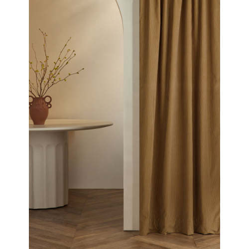 Striped Velvet Curtain Panel by Sarah Sherman Samuel