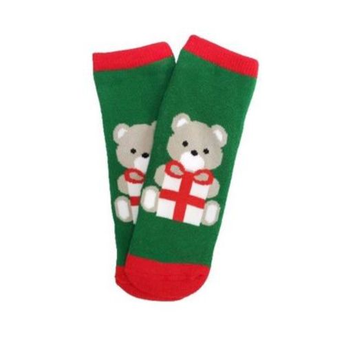 Holiday Gift Teddy Bear Socks for Kids - Ages 0-7) ) from the Sock Panda