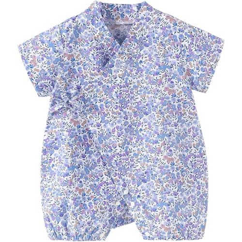 PAUBOLI Baby Kimono Romper Japanese Sakura Cotton Infant Comfy Pajamas 3-24 Months