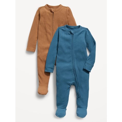 Sleep & Play 2-Way-Zip Footed One-Piece 2-Pack for Baby