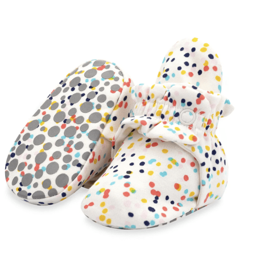 Confetti Organic Cotton Gripper Baby Bootie – Zutano