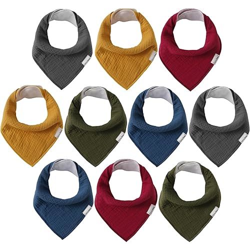 Baby Drool Bibs, 10-Pack