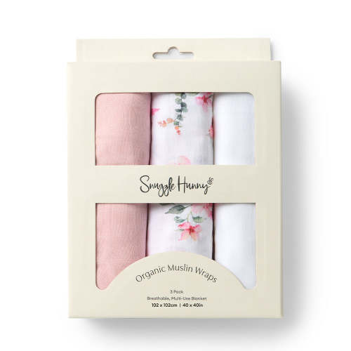 Large Organic Muslin Wraps 3 Pack - Camille/Milk/Fairytale