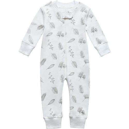 Owlivia Organic Cotton Baby Boy Girl Zip up Sleep 'N Play Pjs, Footless, Long Sleeve