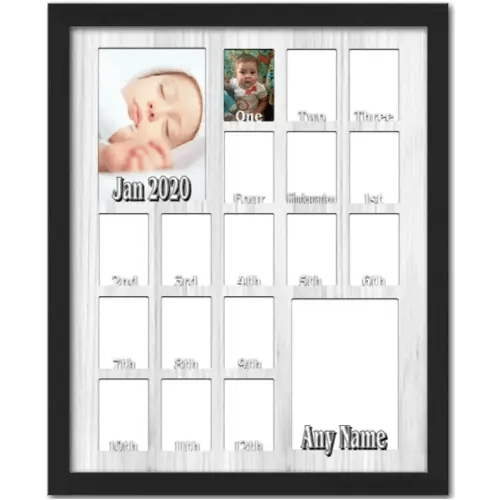 Northland Frames - School Years Picture Frame Collage - Personalized with any Name and Date - 1 Through 18 Years - Holds 2.5" x 3.5" and 5 x 7 Photos - 16x20