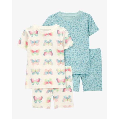 Baby Butterfly Print Snug Fit 4-Piece Pajamas - Carter's | Carter's
