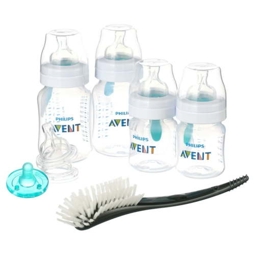 Philips Avent Anti-colic Baby Bottle with AirFree Vent Newborn Gift Set, Clear, Exclusively At Walmart, SCD306/12