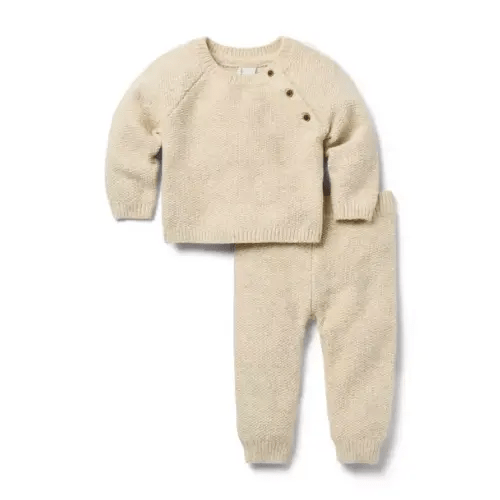 Newborn Oat Baby Textured Matching Set by Janie and Jack