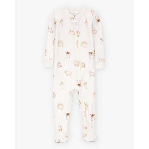 Baby Farm Animals Print PurelySoft Footie 1-Piece Pajamas - Ivory - Carter's | Carter's