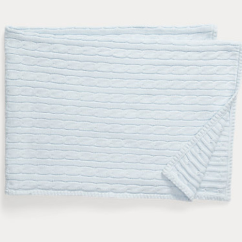 Cable-Knit Cotton Baby Blanket