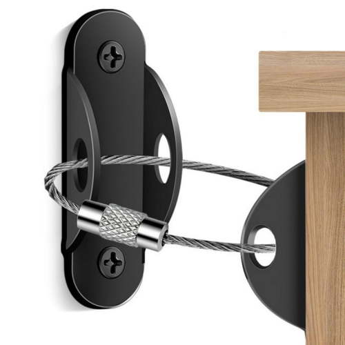 Tripumer 10-Pack Furniture Anchors Safety Anti-Tip Anti-Tip Furniture Anchor Seismic Straps for Babyproofing to Keep Furniture from Falling for Furniture Dresser Bookcase Tv Stand Black