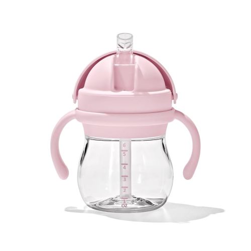 OXO Tot - 6 oz Transitions Straw Cup with Removable Handles - Spill-Proof Sippy Cup for Toddler from 4 Months and Up - Blossom - 63164100