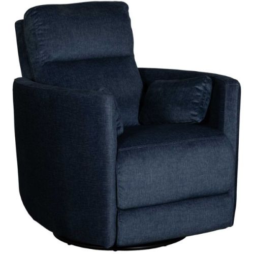 Durham Indigo Swivel Power Recliner