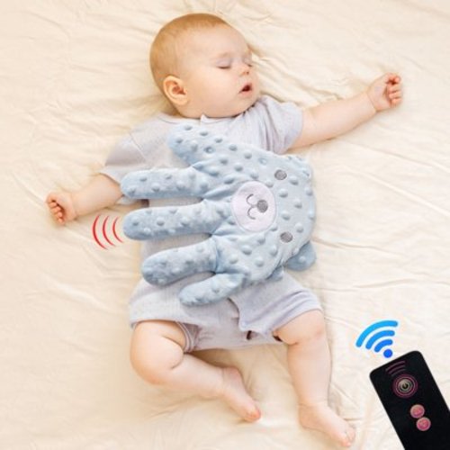 Under 25, Home Baby Patting Sleep Soothing Palm, Automatic Patting Anti-Shock Baby Magic Tool for Better Sleep Holiday Wrapping | cloth, Blue, MATA