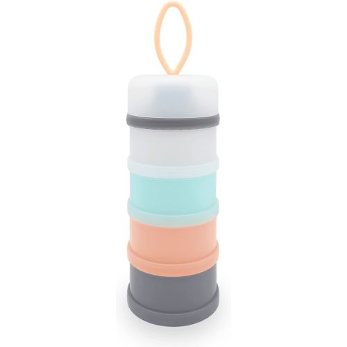 Baby Formula Dispenser, Formula Container, BPA Free, 4 Layers, Baby Feeding Travel Storage Container, Portable Milk Powder Dispenser Container, Non-Spill Stackable Baby Snack Storage Container