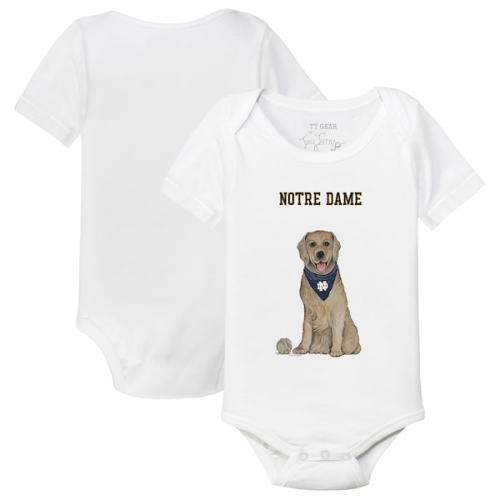Notre Dame Fighting Irish Tiny Turnip Infant Golden Retriever   Bodysuit - White