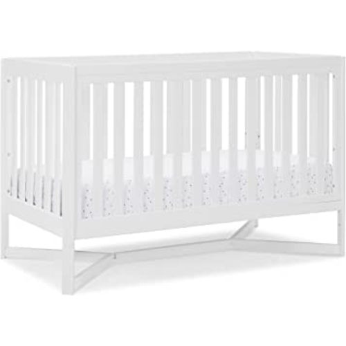 Delta Children Tribeca 4-in-1 Baby Convertible Crib, Bianca White