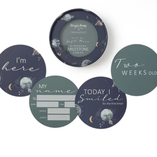 Milky Way & Soft Moss Reversible Milestone Cards | Snuggle Hunny
