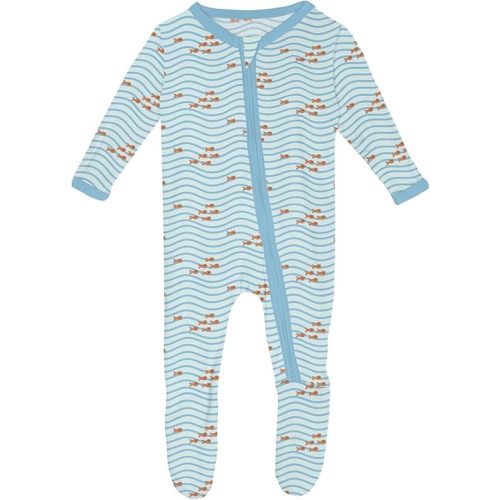 KicKee Baby & Toddler Zipper Footie – Ultra-Soft Viscose from Bamboo Pajamas with Flip Paws & Grips