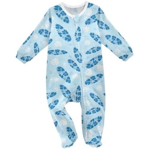 Dussdil Baby One-Piece Footies Newborn Rompers Pajamas Cotton Footed Pjs for Sleep Play Boys Girls