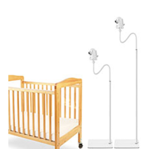 iTODOS Baby Monitor Floor Stand Holder for Infant Optics DXR-8 Pro,Motorola, Arlo,VAVA,Owlet,Vetch Baby Monitor,Keep Baby Away from Touching,More Safety - white