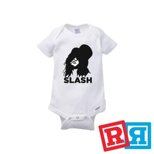Slash Guns N Roses Gerber Baby Onesie® Cotton Unisex White Short Sleeve