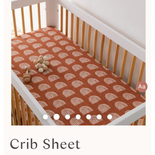 Babyletto Crib Sheet in GOTS Certified Organic Muslin Cotton