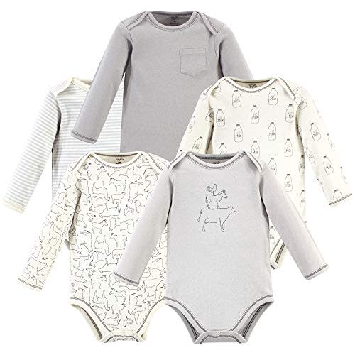 Touched by Nature unisex-baby Organic Cotton Long-sleeve Bodysuits