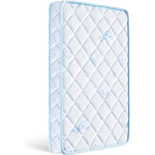 Premium Crib & Toddler Mattress, 100% Knitted Fabric, Premium Fleece Surface-Hypoallergenic, Soft Breathable, 5" Thick-Firm and Optimal Support, Non-Toxic Crib Mattress for Toddler Bed