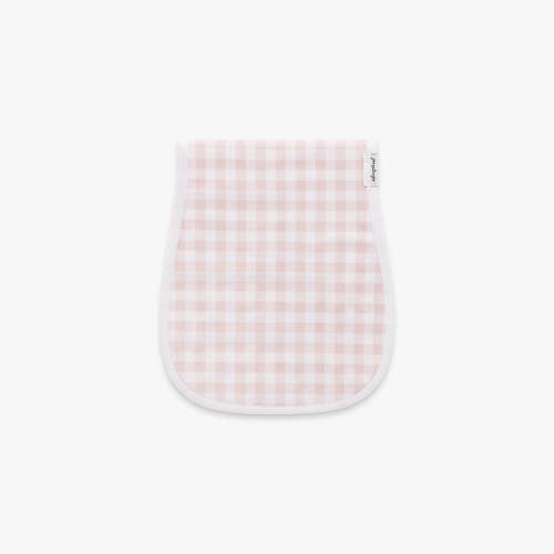 Picnic Gingham Burp Cloth - Pink | Gooselings