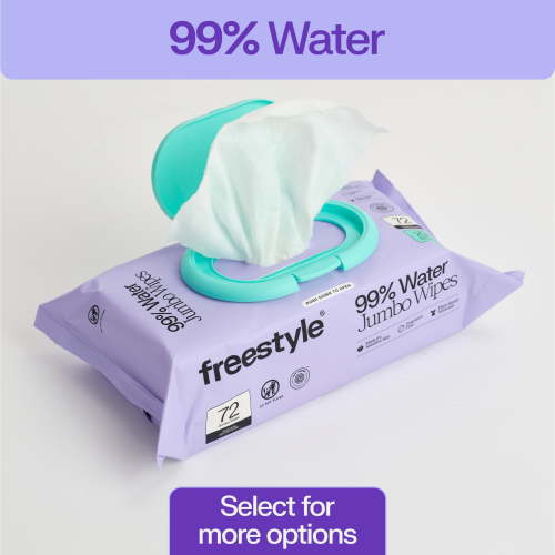 Freestyle Soft Jumbo Baby Wipes for Sensitive Skin, Unscented, 1 Flip-Top Pack, 72 Count
