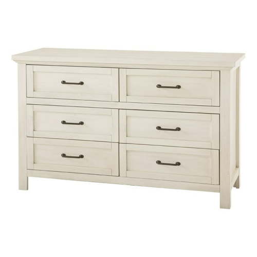 Westwood Design Westfield Traditional 6 Drawer Dresser in Brushed White Finish