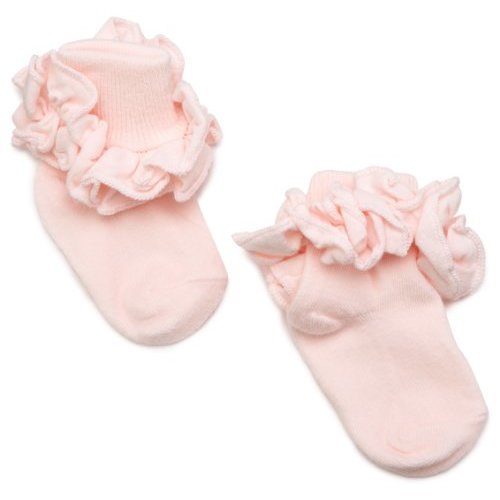 Jefferies Socks Double Ruffle Turncuff Sock, White