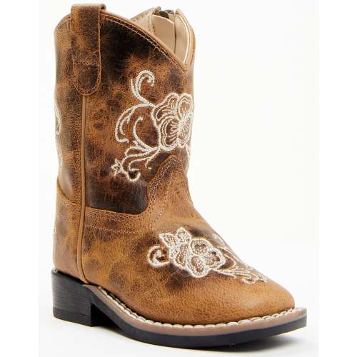 Shyanne Toddler Girls' Little Bitty Lasy Western Boots - Broad Square Toe