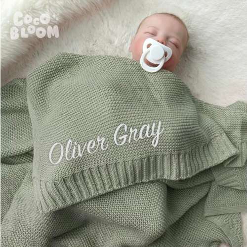 Personalized Baby Name Blanket, Custom Embroidered Blanket, Stroller Blanket, Baby Shower Gift, Newborn Baby Gift, Personalised Name Blanket