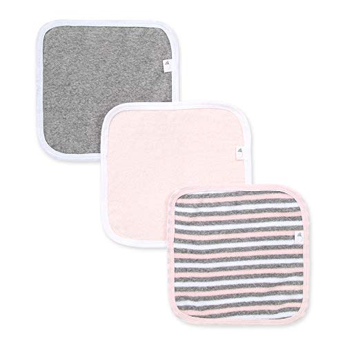 Burt's Bees Baby Infant Washcloths, 100% Organic Cotton, Soft and Super Absorbent Knit Terry Wash Cloth - 3 Pack Set