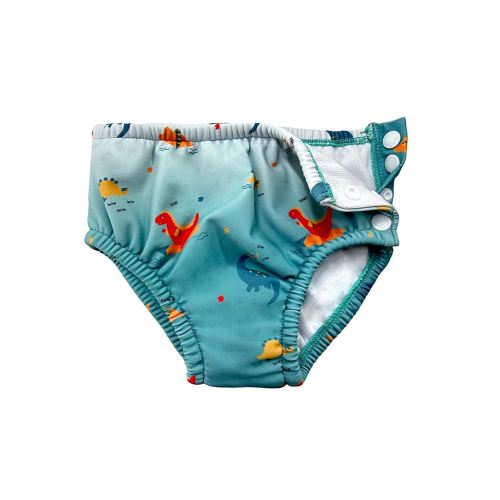 weVSwe Baby Boy Girls Swim Diaper Newborn Reusable Swimming Diaper UV Protection Adjustable Green Dinosaurs 6-12 Months