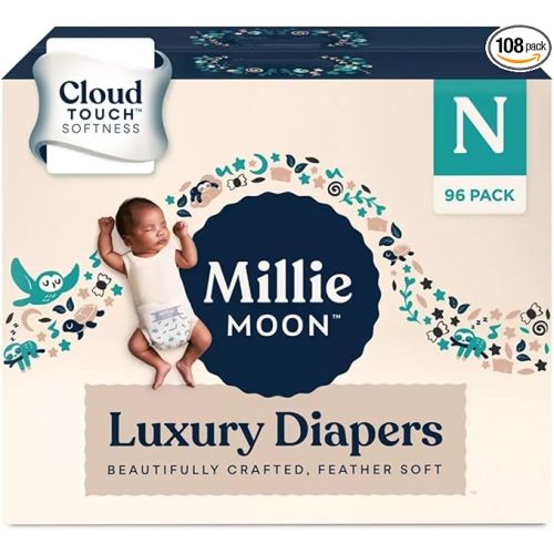Milm Baby Diapers – Ultra Soft, Leak-Proof, Hypoallergenic Disposable Diapers – (Newborn)