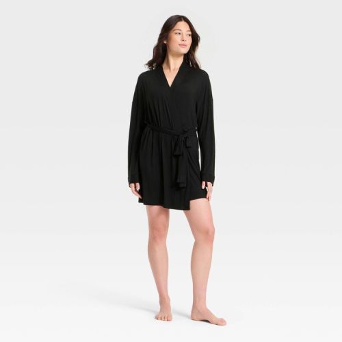 Women's Cloud Knit Robe| Black M/L
